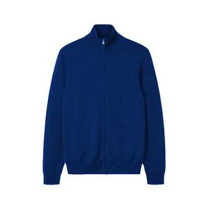 Vente en gros de cardigan en tricot à col montant pour homme 100% coton, respirant, séchage rapide, uni, pull d'hiver anti-boulochage, OEM ODM - Product Image 1