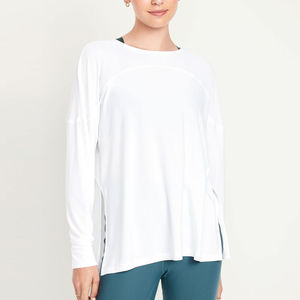 T-shirt à manches longues pour femme, extensible, coupe ajustée, uni, nouvelle collection, avec service OEM, marque, chemise à manches longues - Product Image 1