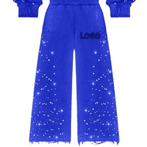 Custom Made Men Rhinestone Tracksuit Casual Wear Anti Wrinkle Breathable Comfortable Men Rhinestone Tracksuit For Adults - Product Image 3