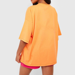 T-shirt Streetwear Décontracté Oversize à Épaules Tombantes en Coton 100% Respirant de Haute Qualité Grande Taille Uni Personnalisable pour l'Été - Product Image 2