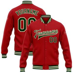 Veste de baseball personnalisée haut de gamme, veste d'équipe épaisse, fermeture à boutons-pression, numéro de joueur personnalisé, fabricant OEM ODM - Product Image 1
