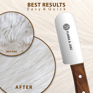 Peines Ecológicos para Peluquería Canina, de Acero Inoxidable y Madera, para Terriers Flamia y Jabz SK-05-MM - Product Image 4