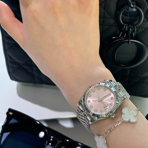 นาฬิกาข้อมือคู่รัก EW C Sk 904L รุ่น 31 มม./36 มม. สำหรับผู้หญิง ระบบออโตเมติกจักรกล สีชมพู กลไก 2236/3235 นาฬิกาลำลอง - Product Image 4