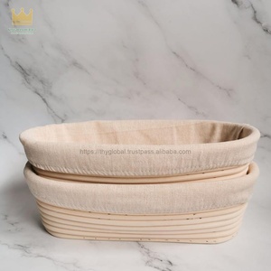 Canasta de mimbre Natural Ovalada para hornear, ecológica, 8 pulgadas, para pan, banneton, venta al por mayor - Product Image 5