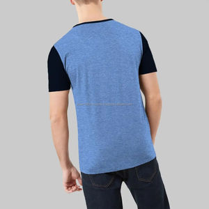 Camiseta básica de verano con cuello redondo de dos tonos para hombre con logotipo personalizado, superventas de 2024, impresión Digital de Pakistán - Product Image 6