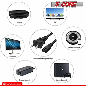 สายไฟ AC ยาว 12 ฟุต 2 ขา แบบ US พร้อมปลั๊กต่อขยาย  ตัวนำทองแดง ฉนวน PVC 16AWG 25V 13A สำหรับอุตสาหกรรมและเครื่องใช้ไฟฟ้าภายในบ้าน 5 แกน - Product Image 6