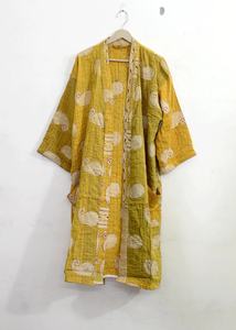 Kantha Vintage algodón abrigo baño abrigo algodón Kantha abrigo mujer chaqueta Kantha Kimono Bata para mujer - Product Image 3