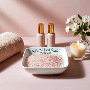 เกลือแช่เท้าโรสแมรี่หิมาลัยธรรมชาติ ผสมแร่ธาตุจากทะเล บรรจุในโถหินแกะสลัก 1 กก. ผลิตภัณฑ์เพื่อสุขภาพและสปาที่เป็นมิตรต่อสิ่งแวดล้อม - Product Image 4