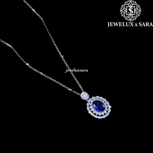 Collar de Plata con Diamantes de Moissanita y Elegante Colgante para Mujer, Ideal para Fiestas, Oficina y Bodas - Product Image 2