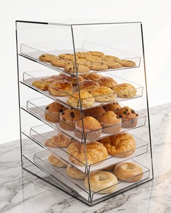 Artfulcosmos Modern for Transparent Acrylic Pre-Assembled Multi-Directional Polished Desktop Bakery <b>Display</b> Cabinet Dessert - Product Image 4