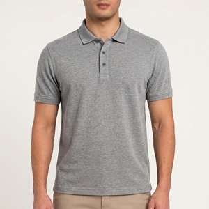 เสื้อโปโลชาย ผ้าคอตตอนปิเก้ 220 GSM เนื้อนุ่ม ระบายอากาศได้ดี ทรงปกติ แขนสั้น เสื้อลำลอง - Product Image 1