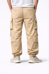 Pantalones Cargo Impermeables Multibolsillos para Hombre, Tallas Grandes, Color Caqui, Estilo Táctico, Jogger, Ropa de Trabajo, para Exteriores - Product Image 3