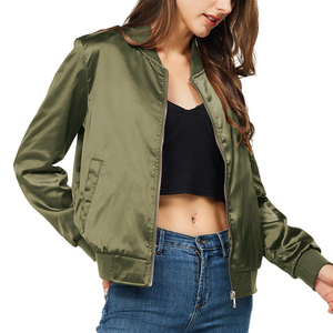 Veste en satin pour femme légère et élégante, doublée de nylon, respirante, entièrement personnalisable, veste de sport en satin pour femme - Product Image 3