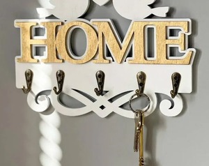 Modern Family Theme Black Metal <b>Wall</b> Mounted <b>Key</b> Holder <b>Hook</b> <b>For</b> Hanging Light Weight Bags And Handbags Or Car <b>Keys</b> From India - Product Image 3