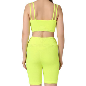 Ensemble short et soutien-gorge de sport pour femmes, fabrication pakistanaise, usage durable, commande en gros, pour clubs de fitness et vêtements de sport. - Product Image 5