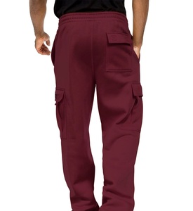 Pantalones Cargo de Trabajo Vintage Personalizados, 100% Algodón, Color Granate Liso, con Múltiples Bolsillos, Pantalones Tácticos para Trabajo al Aire Libre - Product Image 5