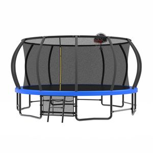 Trampolino Ricreativo da 15 Piedi con Canestro da Basket, Scala, Sacca Porta Scarpe e Rivestimento Galvanizzato Antiruggine - Giocattoli per Saltare - Product Image 5