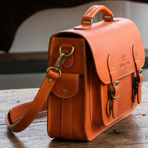 Classic Genuine Leather Briefcase <b>Bags</b> Buckle Closure Durable Unisex Business Satchel Messenger Shoulder <b>Bag</b> Men Women - Product Image 5