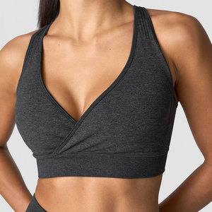 Nouveau soutien-gorge sport léger pour femme, col en V, dos croisé, bretelles réglables, idéal pour l'été et l'entraînement en extérieur - Product Image 1