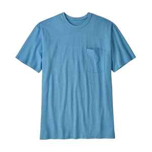 Camiseta corta transpirable y ligera para hombre, de color liso, con bolsillo en el pecho. - Product Image 6
