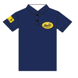 Kaus polo golf, kaus sublimasi, kaus layanan seragam OEM bersirkulasi udara dengan logo