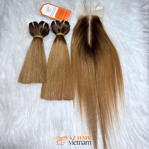 Cheveux humains vietnamiens Super Double Drawn meilleure qualité couleur os droit brut donneur prix de gros - Product Image 2