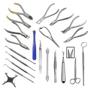 Ensemble de 18 pinces orthodontiques manuelles en acier inoxydable Kaneka, poignée ergonomique, 11 positions de mâchoires, instruments chirurgicaux orthopédiques CE - Product Image 3