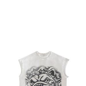 Camiseta sin mangas extragrande personalizada, 100% algodón jersey, tela suave, estilo vintage, con estampado gráfico, para unisex. - Product Image 5