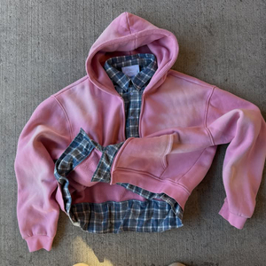 Sudadera cómoda para hombre, 400GSM, con cremallera, efecto desgastado, degradado de color, estilo vintage - Product Image 1