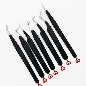 Pince à cils de précision pour volume, à pointe inclinée, en acier inoxydable, durable et écologique - Product Image 3