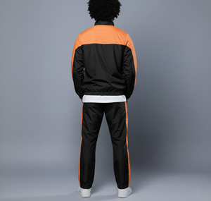 Conjunto Deportivo Cortavientos de Nylon 100% para Hombre, Estilo Urbano, con Logotipo Personalizado, Pantalón con Líneas Reflectantes y Chaqueta con Capucha y Cremallera, Impermeable - Product Image 2