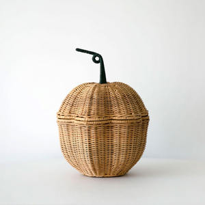Woven rattan basket fruit shaped hamper bin baskets <b>for</b> <b>sale</b> stylish kids teen storage <b>organizers</b> - Product Image 6