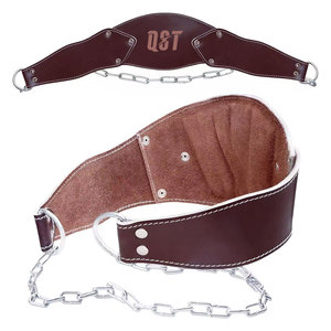 Ceintures de musculation en cuir de vachette très résistantes pour l'entraînement de musculation, tractions avec chaîne et soutien dorsal – Vente chaude - Product Image 1