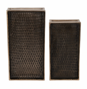 Plateau de service décoratif vintage en métal aluminium pour taille personnalisée et en forme de prix bon marché avec produit Offre Spéciale fait main - Product Image 6