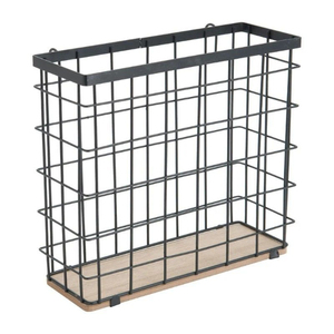 Metal Farmhouse Wire Grid Storage Organizer Basket Bin With Integrated Handles For <b>Kitchen</b> <b>Pantry</b> Cabinets Bathroom Usage - Product Image 2