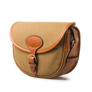 Sac à cartouches en cuir fait main, couleur sable et brun moyen, pour chasseurs, sac de tir en cuir, sac à munitions en cuir robuste pour la chasse - Product Image 2