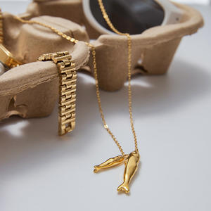 Joyería Ocean, Collar con Colgante de Pez Chapado en Oro, Bajo MOQ, Fabricante de Acero Inoxidable - Product Image 4