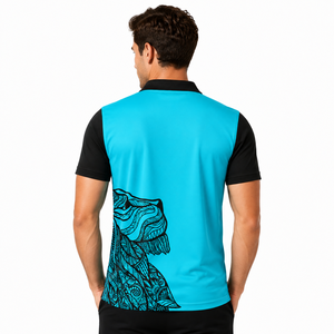 Polo de sport pour homme, design personnalisé, séchage rapide, impression graphique sublimée, tee-shirt de golf respirant, manches courtes, performance - Product Image 4