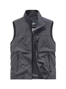 Gilet de travail imperméable, respirant, écologique, anti-UV, séchage rapide, col montant, fermeture éclair, style décontracté pour - Product Image 5