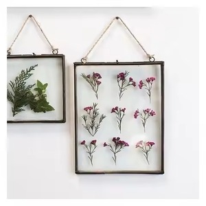 Handcrafted Metal Glass Photo <b>Frame</b> Wall <b>Mounted</b> <b>Picture</b> Display Interior Decor - Product Image 3