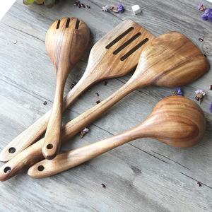 Wood <b>Serving</b> <b>Spoon</b> Set With Handle Durable Minimalist Design For Kitchen & Party Use - Product Image 2