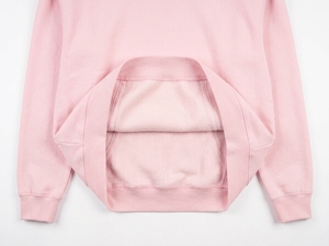 Sweat-shirt à capuche unisexe rose, coupe classique, couleur unie, décontracté, avec poches, en molleton polyester/coton tricoté, orné de perles, collection automne - Product Image 6