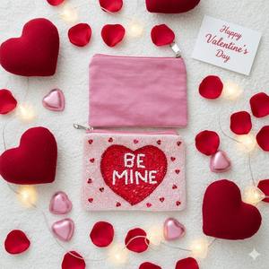 Portefeuilles en tissu de coton pour femmes, logo personnalisable, porte-cartes pour femme, thème joyeux Noël, porte-monnaie perlé, sac à main avec fermeture éclair - Product Image 2