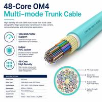 Kabel Serat Optik Multimode OM4 48 Core Indoor dengan Jaket PVC untuk Kabel Inti Data Center