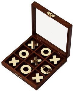 STAR CRAFT Juego de Tic Tac Toe de Madera Hecho a Mano, Madera de Palisandro Puro con Detalles en Latón, Tablero de Tic Tac Toe Zero Kata - Product Image 4