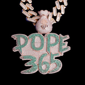 Collar de Lujo con Colgante de Diamante Cultivado en Laboratorio, Chapado en Oro, Modelo DOPE 365, Regalo de Joyería - Product Image 3