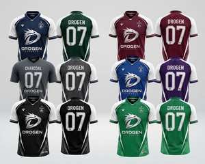 เสื้อฟุตบอลทีมแบบใหม่ สกรีนชื่อทีม โลโก้ผู้เล่น สตรีทแวร์ พร้อมส่ง ดรอปชิปปิ้ง พิมพ์ลายแบบซับลิเมชั่น สำหรับฤดูร้อน ผู้ชาย พรีเมียม - Product Image 5
