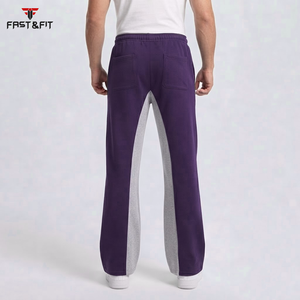 Custom Men Loose Pants Solid Color Joggers Sweat Pants Flared Sweatpants With Logo Digital Print men pants - Product Image 2