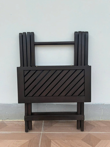 Table de jardin pliable en bois massif, table basse portable d'extérieur, mobilier de salle à manger pour patio - Product Image 1