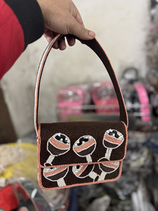 Sacs à main de soirée élégants en perles de style bohème pour femmes, fabriqués à la main en Inde, sacs à bandoulière pour le shopping et les fêtes, sacs messagers bohèmes - Product Image 2